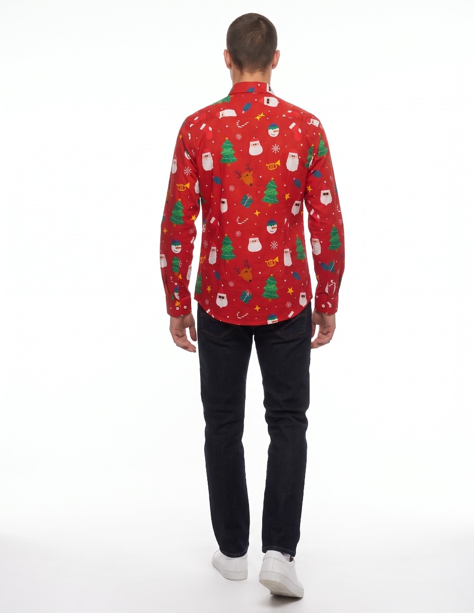 Camisa casual manga larga para hombre 2