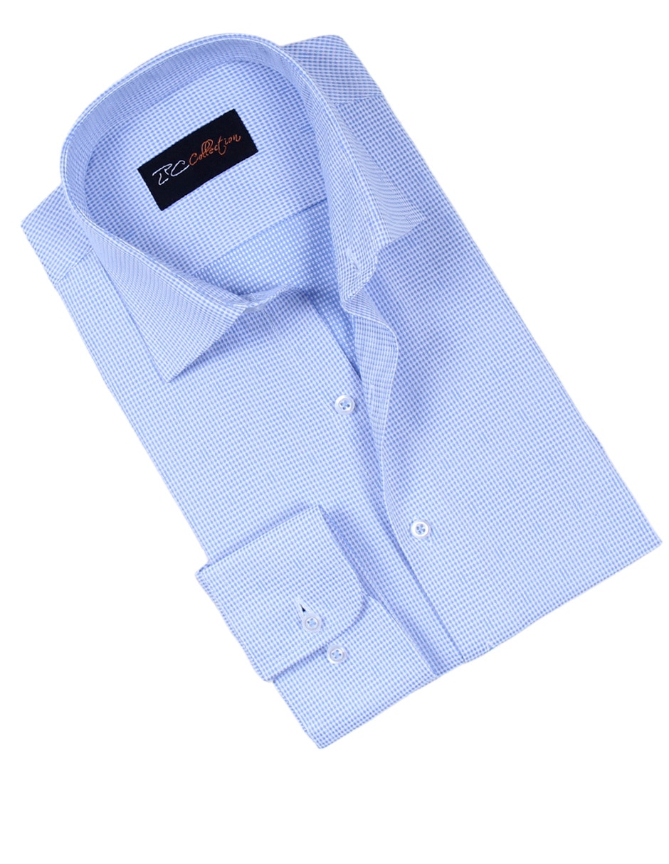 Camisa de vestir de algodón manga larga para hombre 4