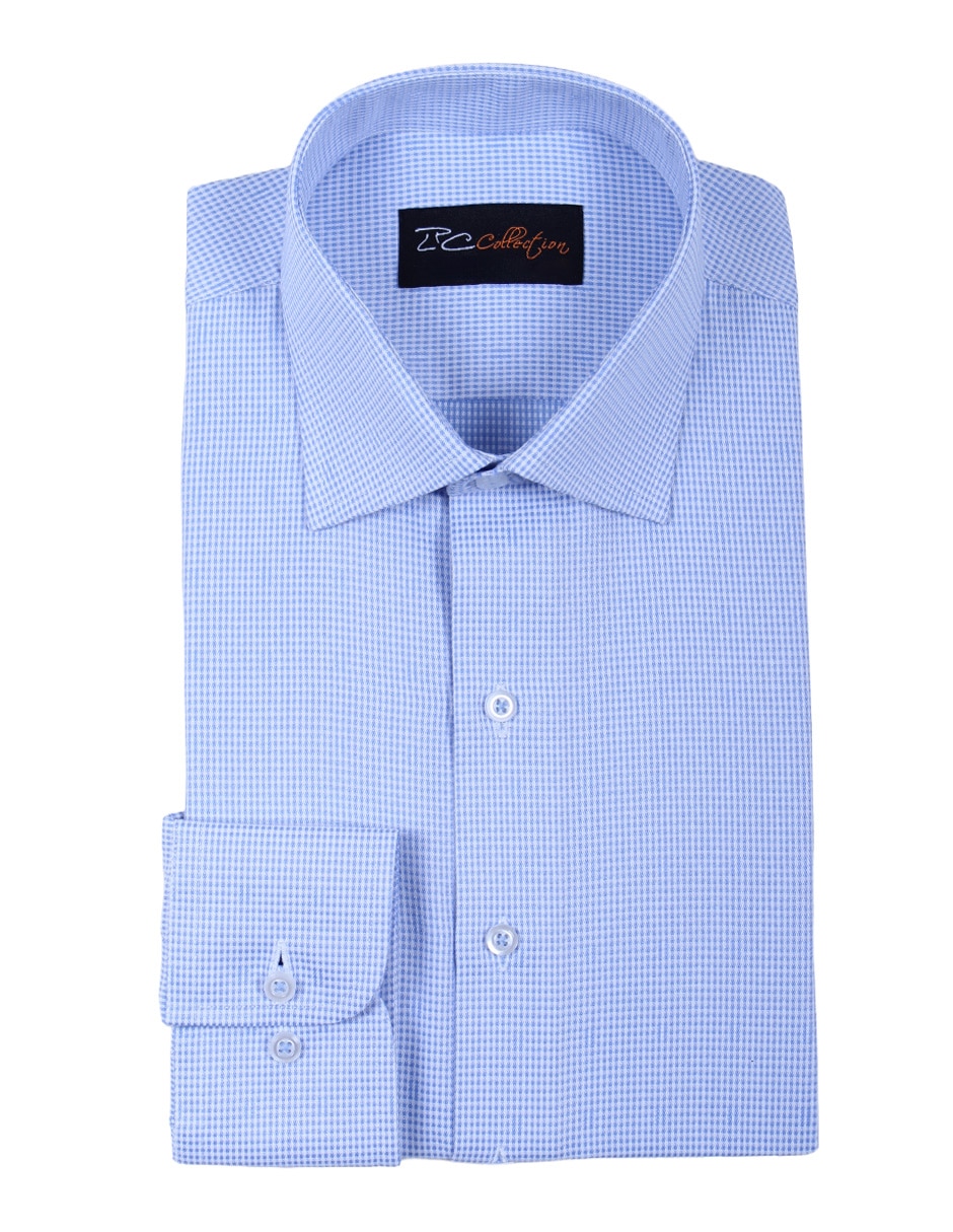 Camisa de vestir de algodón manga larga para hombre