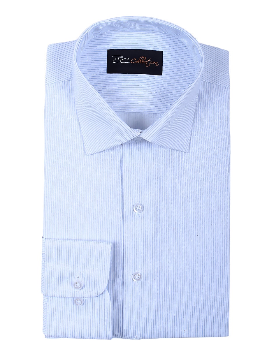 Camisa de vestir de algodón manga larga para hombre