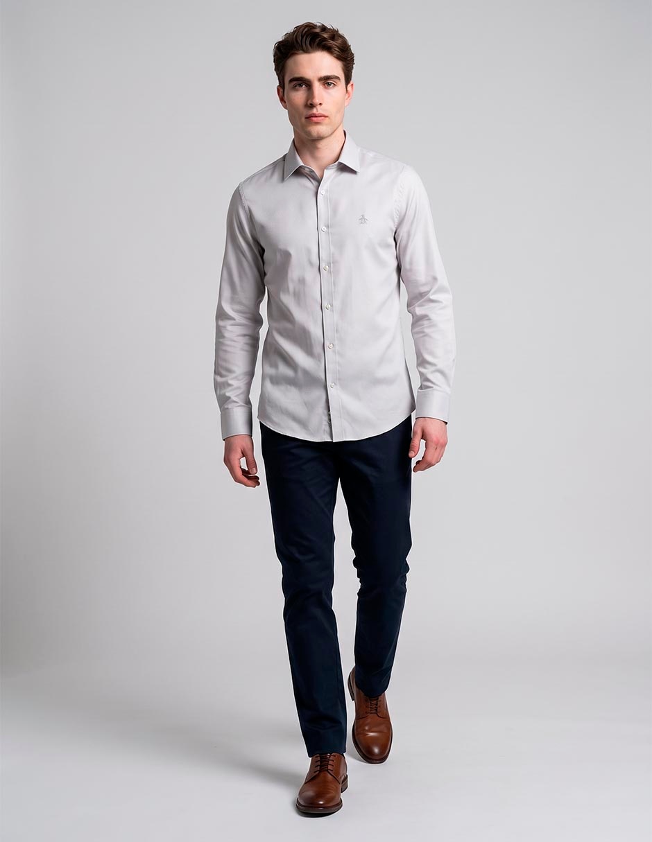 Camisa de vestir manga larga para hombre Camisa de vestir manga larga para hombre