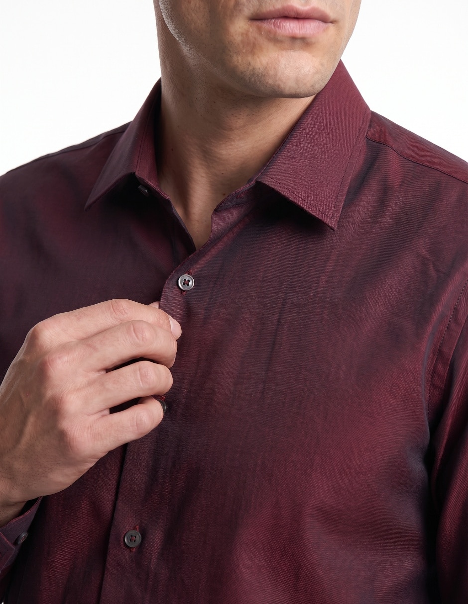 Camisa de vestir Johnn Henry manga larga para hombre 4
