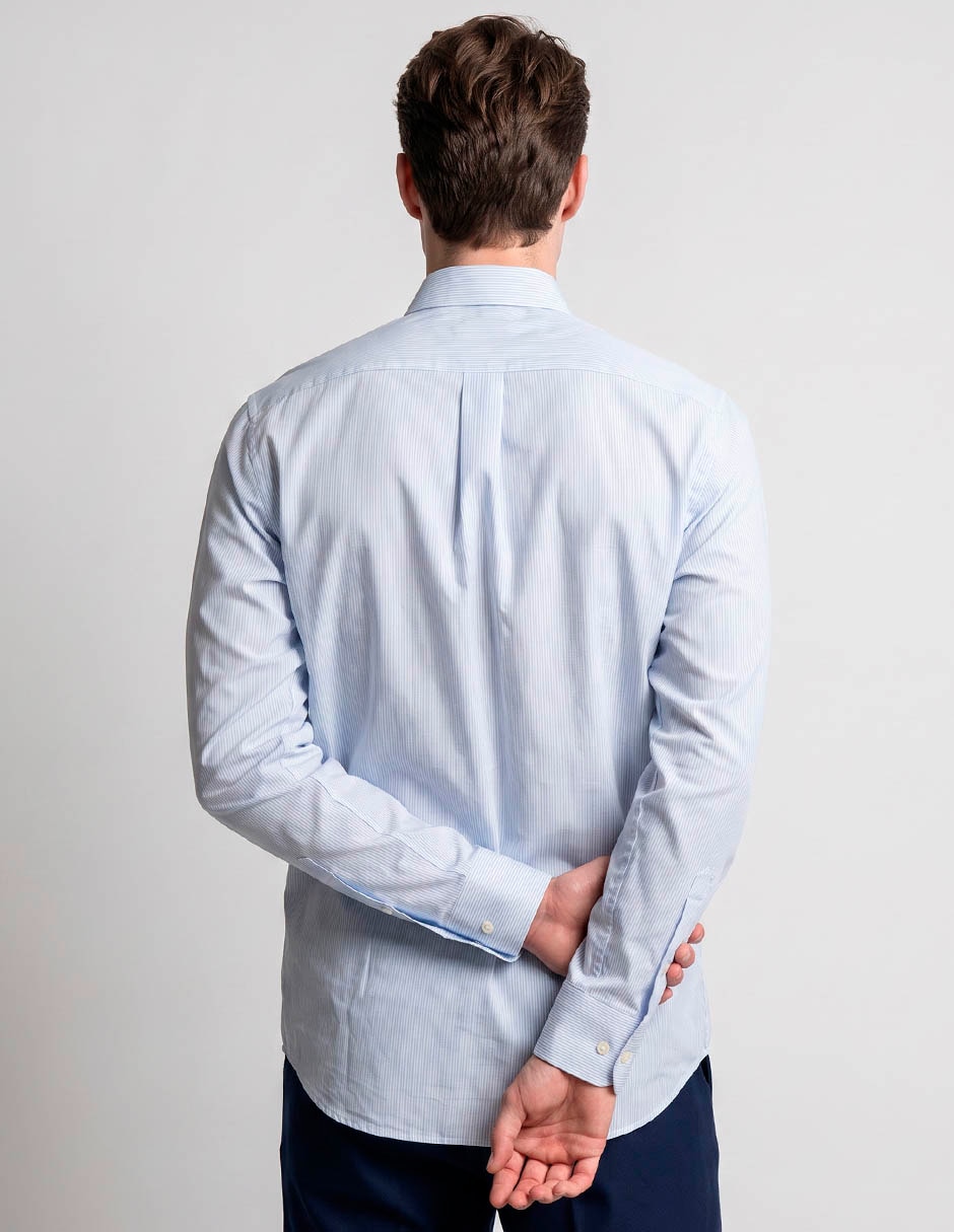 Camisa de vestir de algodón manga larga para hombre 2