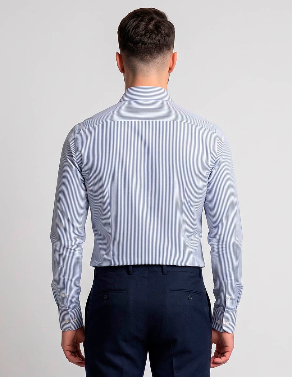 Camisa de vestir de algodón manga larga para hombre 2