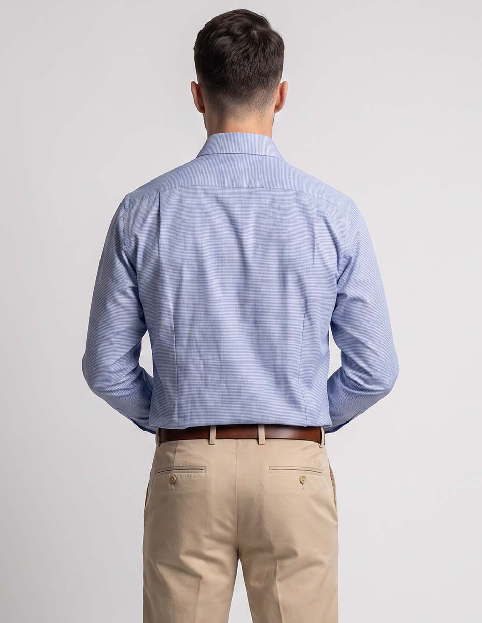 Camisa de vestir de algodón manga larga para hombre 2
