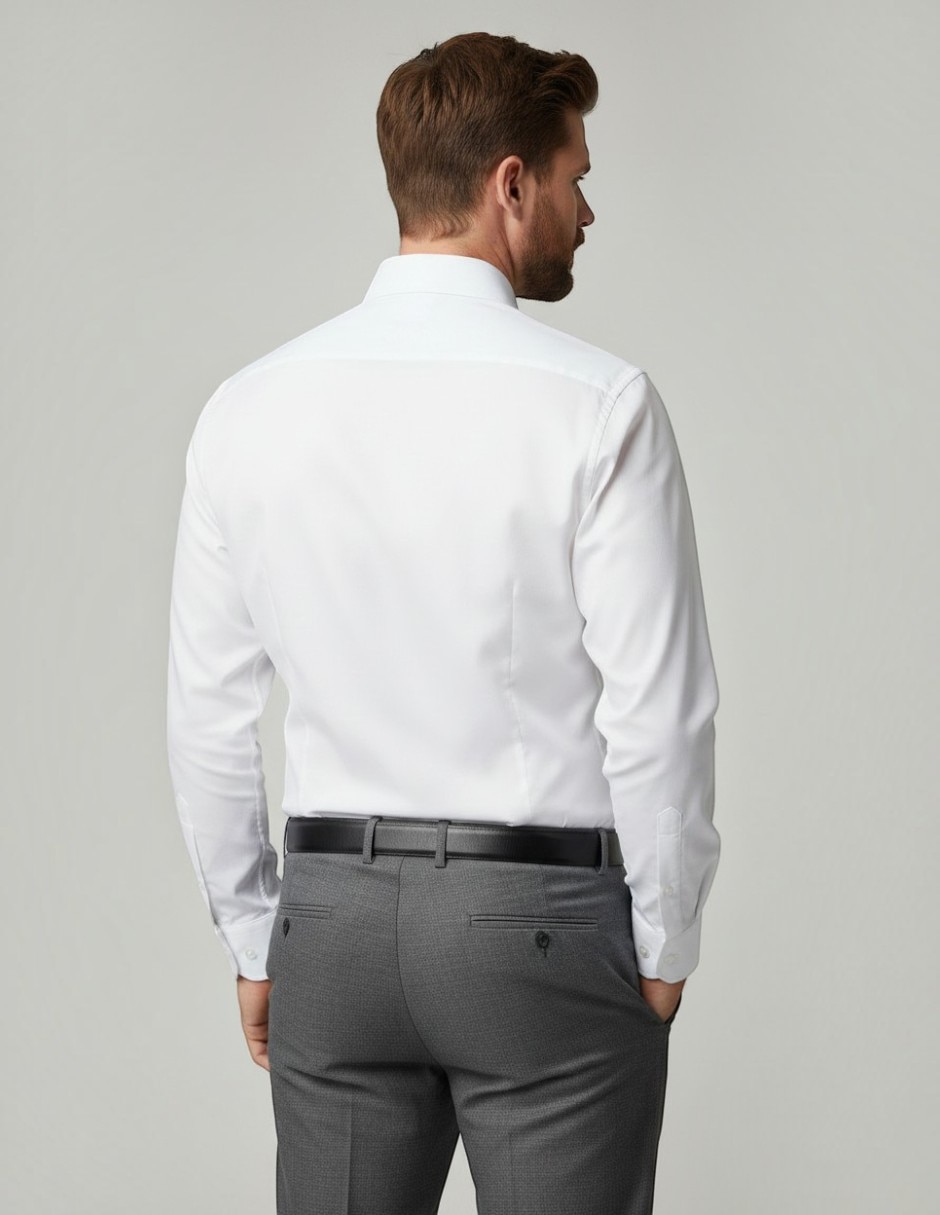 Camisa formal manga larga para hombre 4