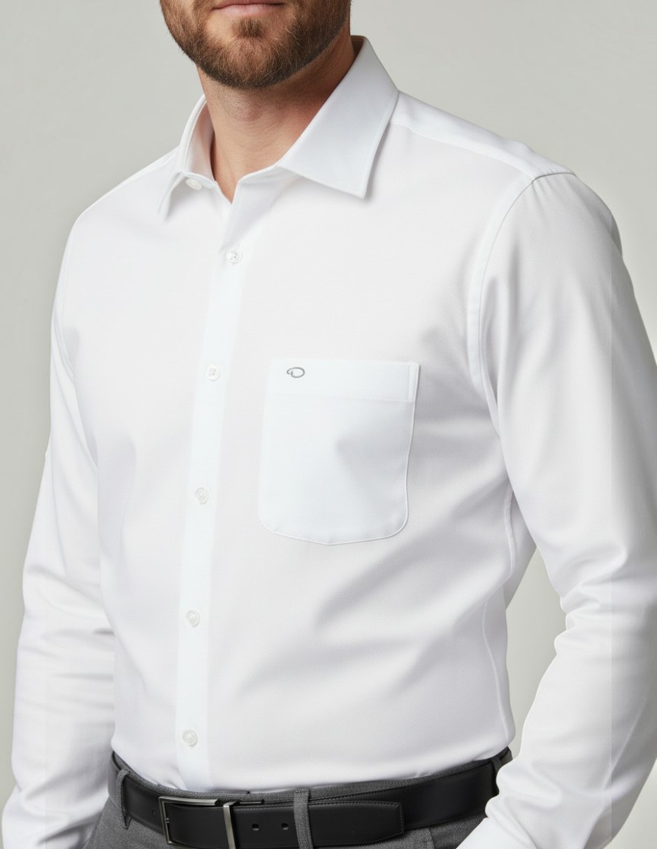 Camisa formal manga larga para hombre 3