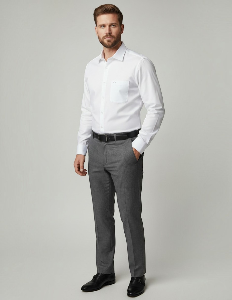 Camisa formal manga larga para hombre 2