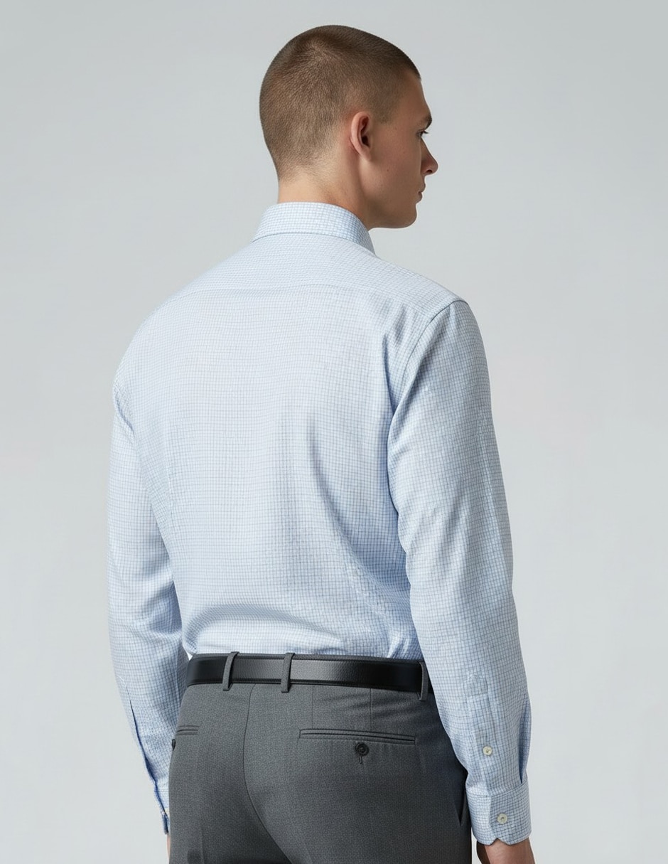 Camisa formal kc ny y manga larga para hombre 3