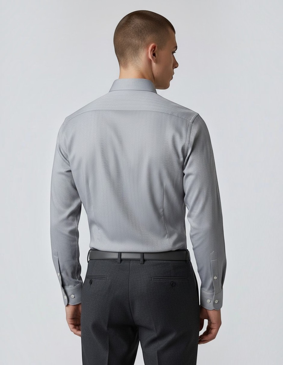 Camisa formal dmanga larga para hombre 6