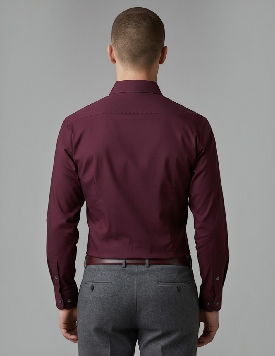 Camisa de vestir kc manga larga para hombre 3