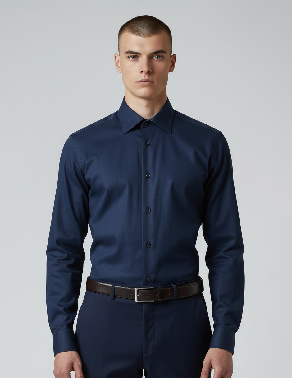 Camisa de vestir de manga larga para hombre