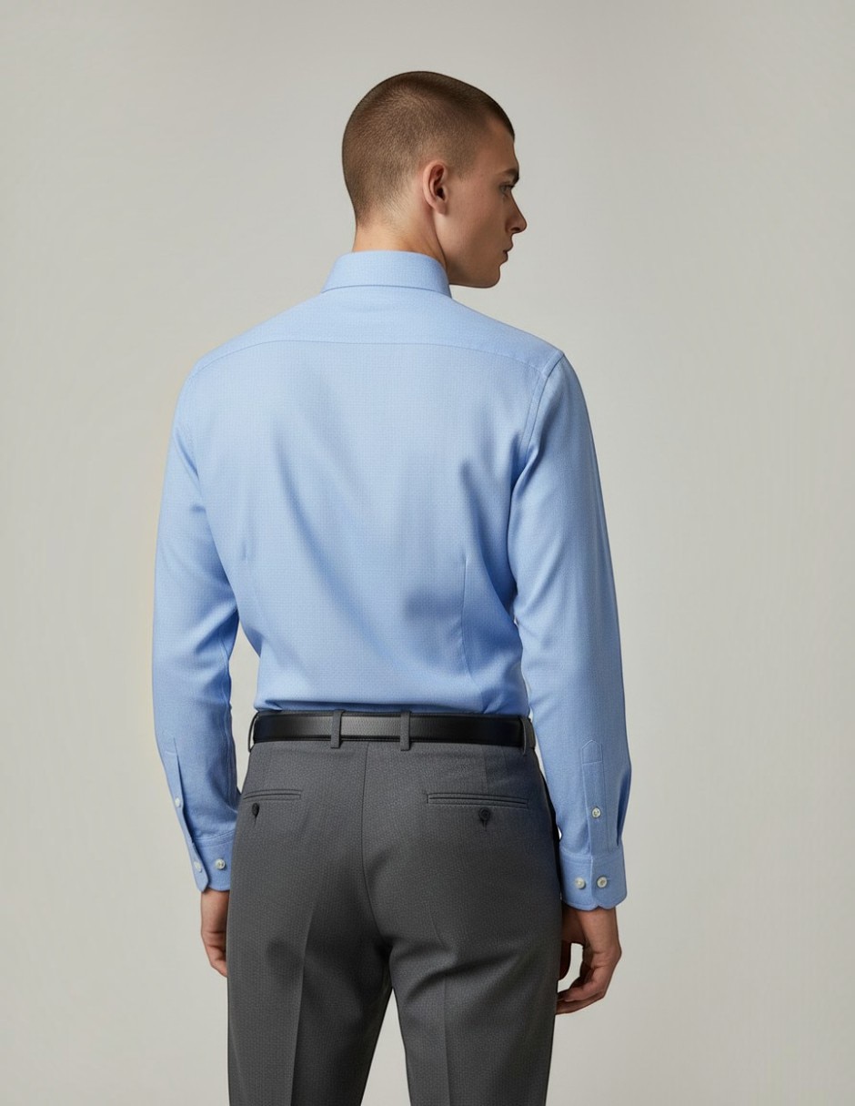 Camisa de vestir de algodón manga larga para hombre 2