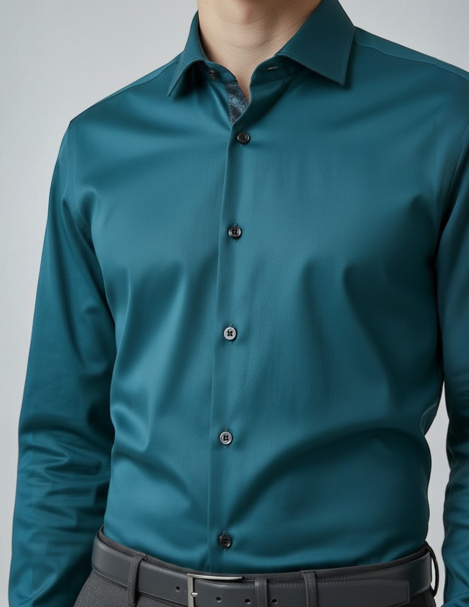 Camisa de algodón manga larga para hombre 3