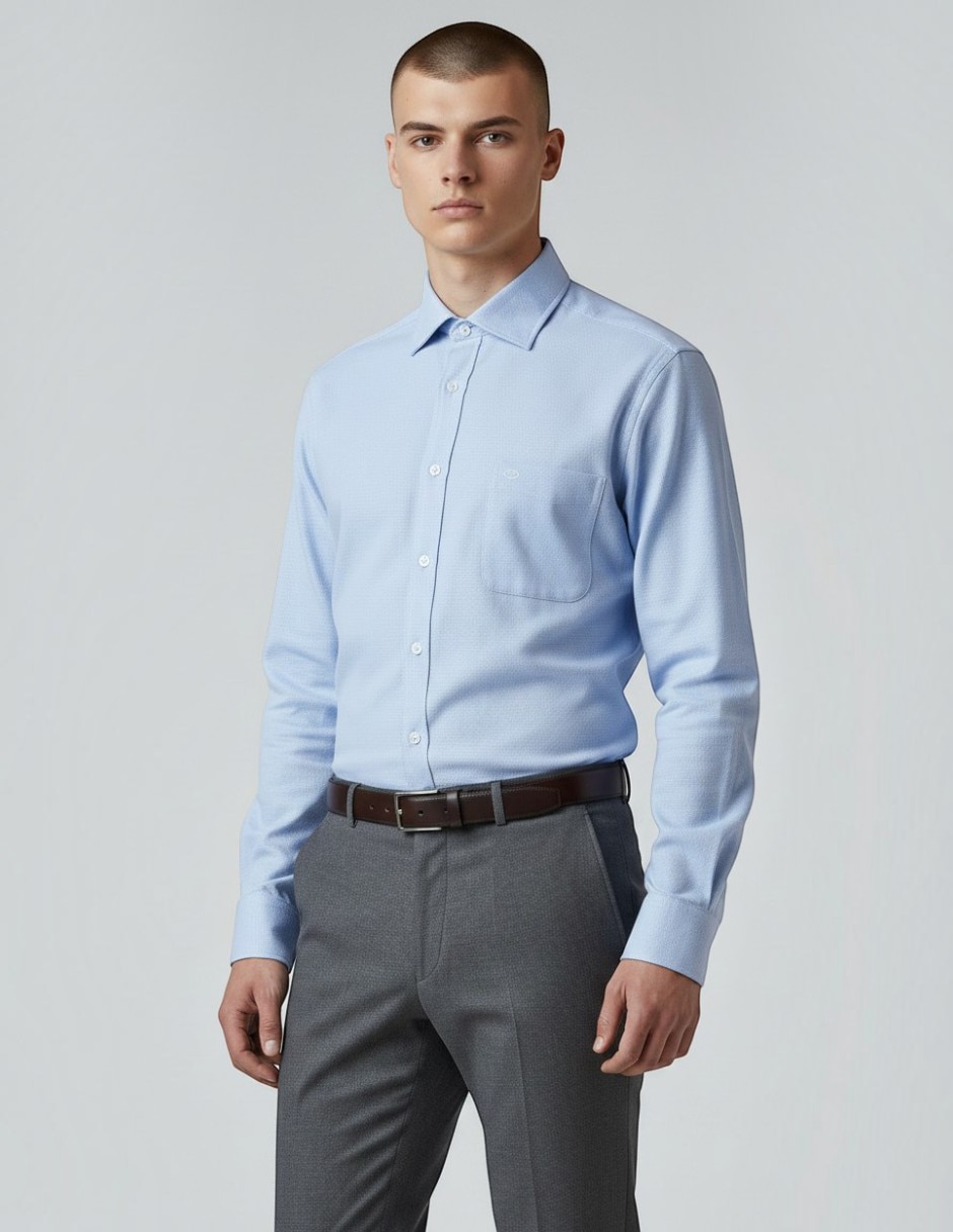 Camisa de vestir manga larga para hombre