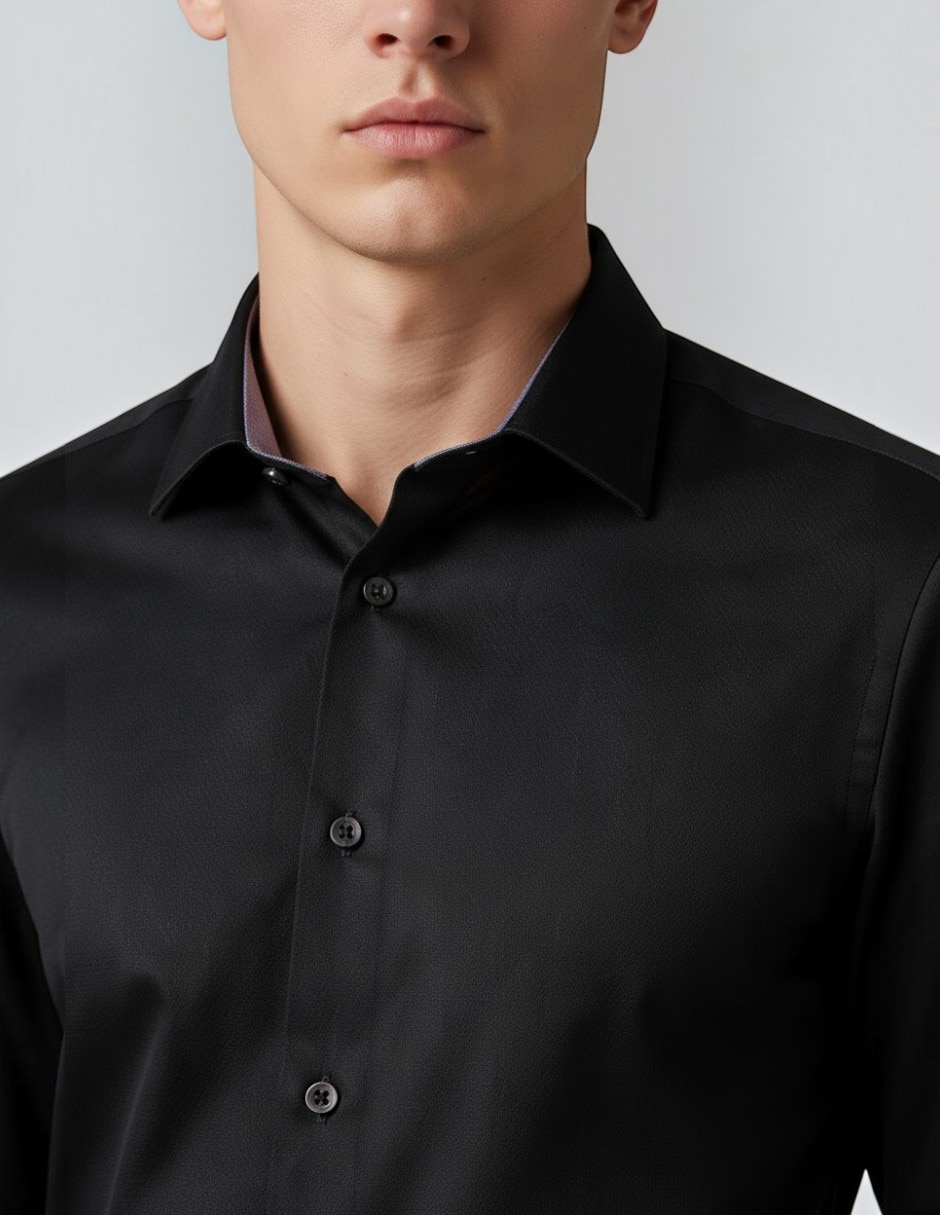 Camisa de vestir de algodón manga larga para hombre 3