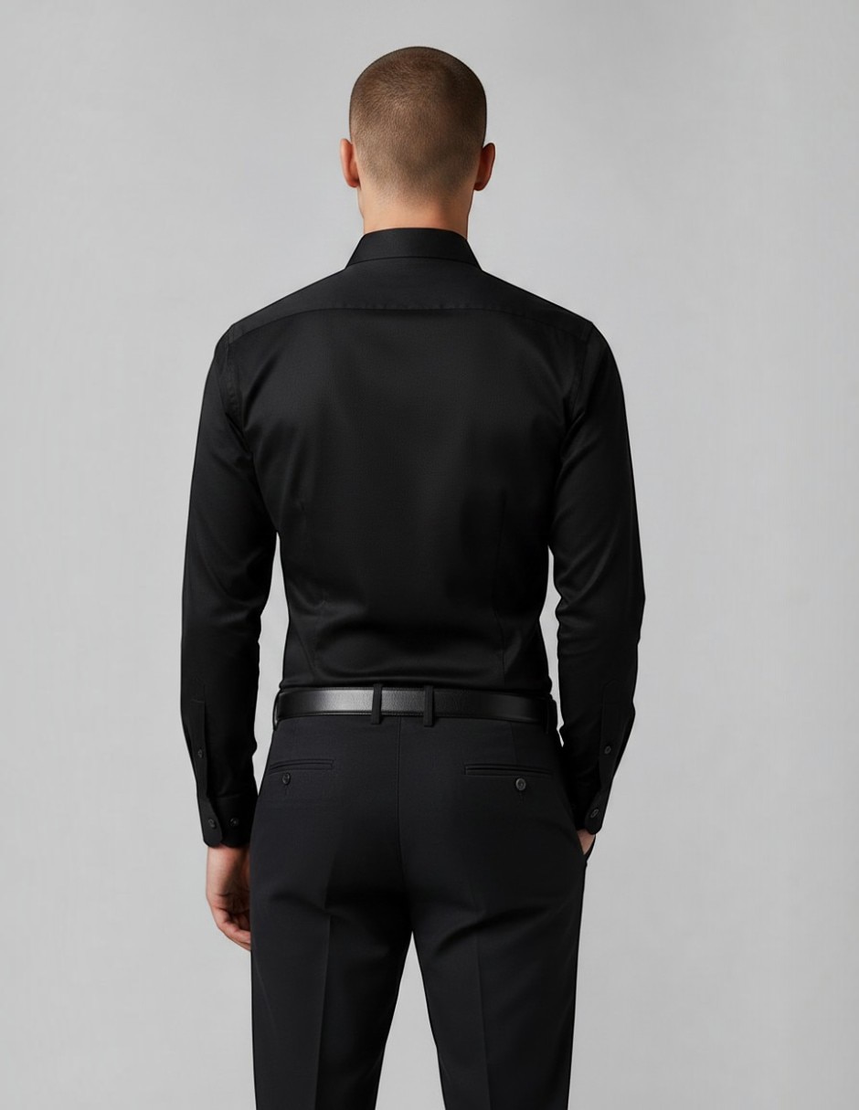 Camisa de vestir de algodón manga larga para hombre 2