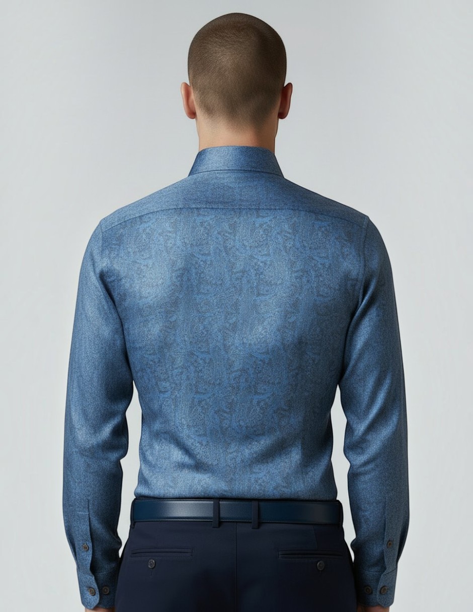 Camisa de algodón manga larga para hombre 2