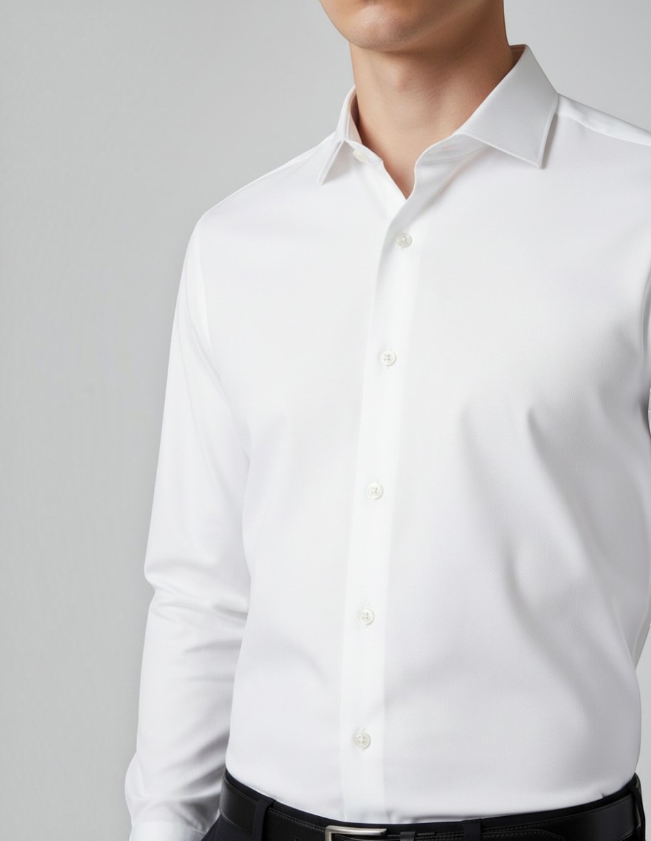 Camisa de vestir de algodón manga larga para hombre 3