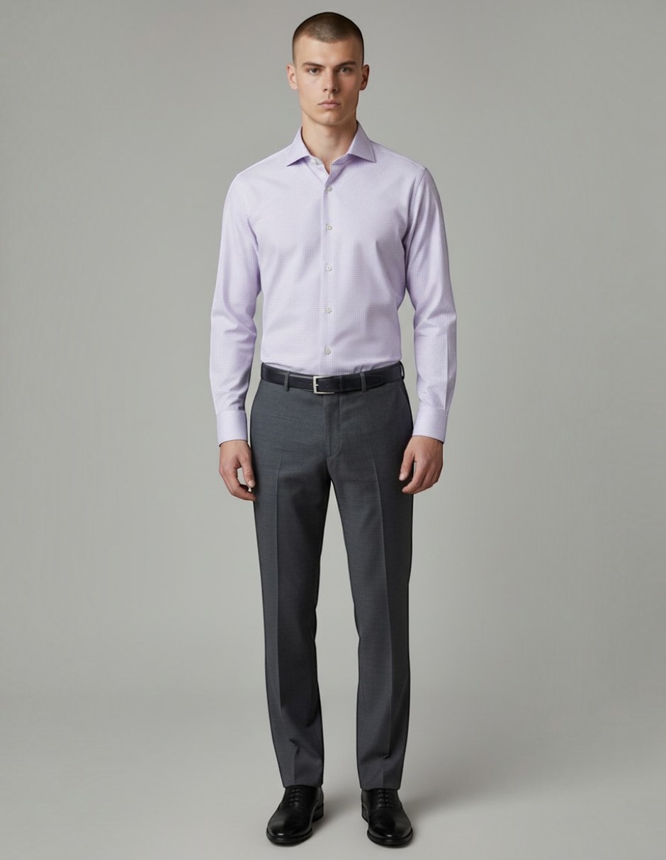 Camisa formal de algodón manga larga para hombre 4