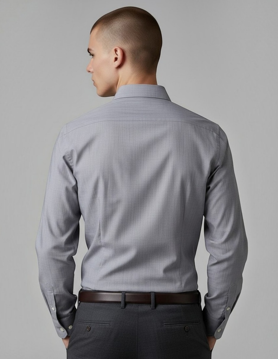 Camisa/Sobrecamisa Formal de (si aplica) Bambú y poliéster manga Larga para hombre 3