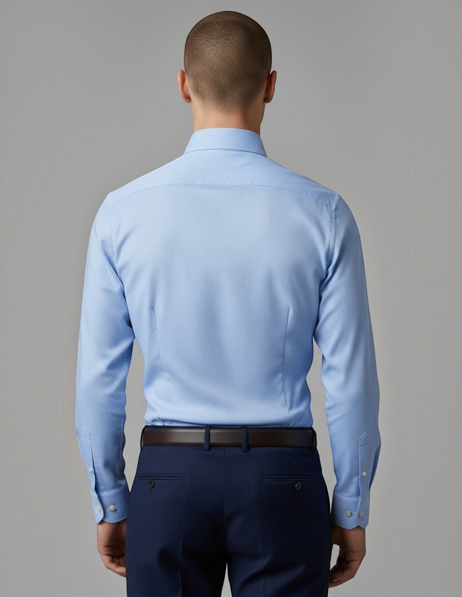 Camisa formal de algodón manga larga para hombre 4