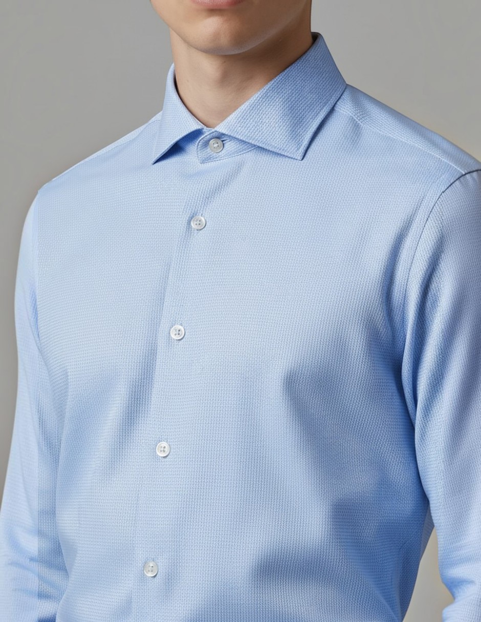 Camisa formal de algodón manga larga para hombre 2