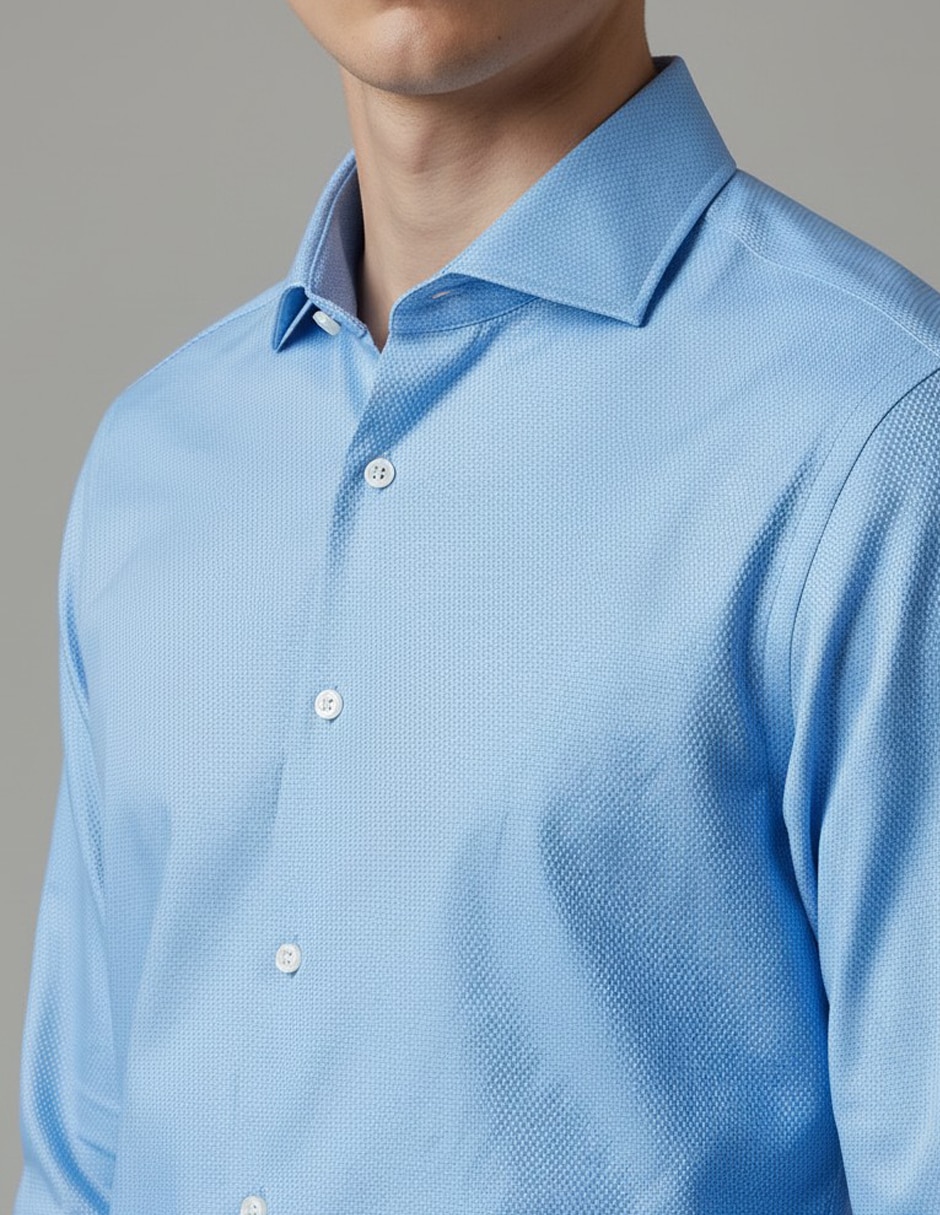 Camisa formal de algodón manga larga para hombre 3