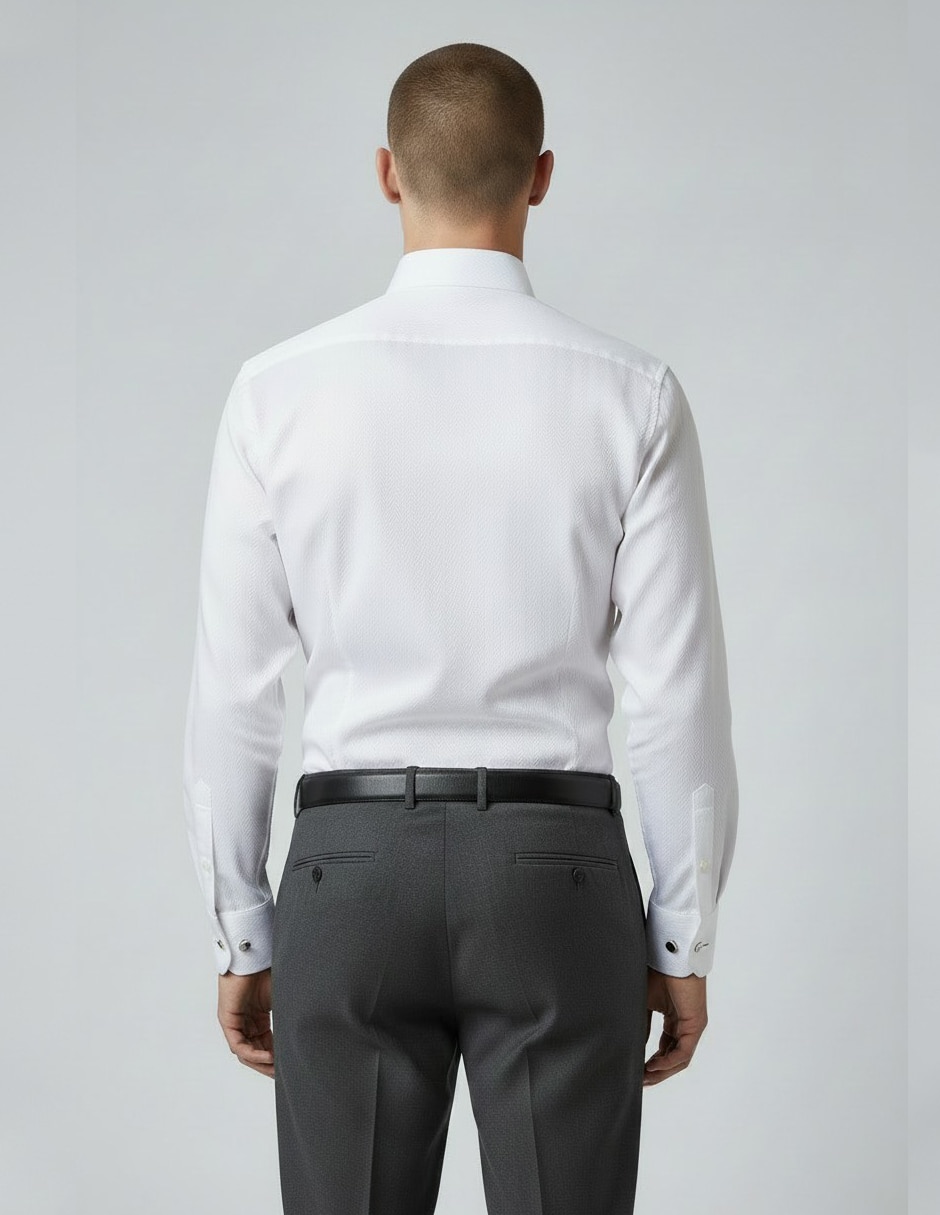 Camisa de vestir de algodón manga larga para hombre 3