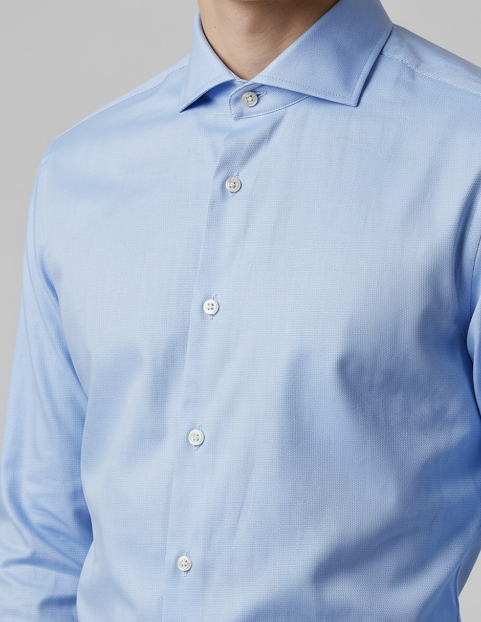 Camisa formal de algodón manga larga para hombre 4