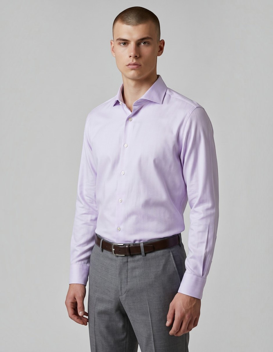 Camisa formal de algodón manga larga para hombre