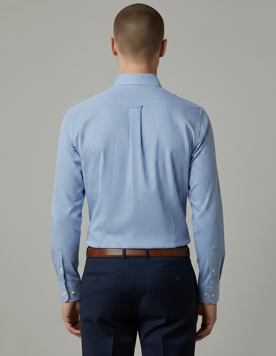 Camisa formal de algodón manga larga para hombre 4