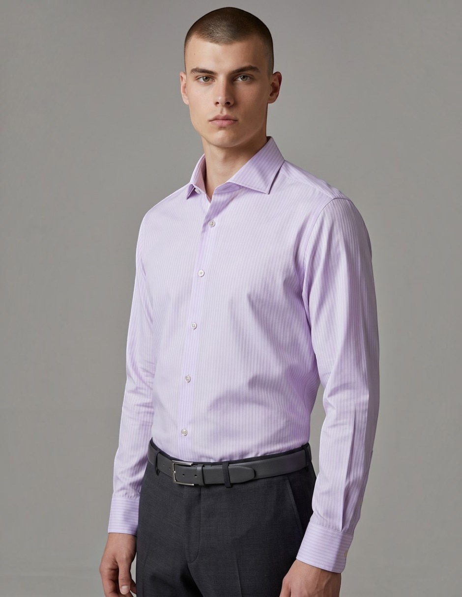Camisa formal de algodón manga larga para hombre Camisa formal de algodón manga larga para hombre