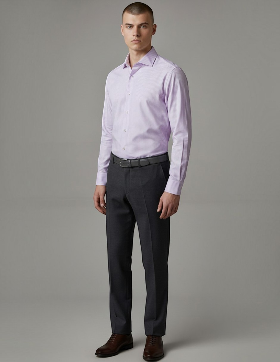 Camisa formal de algodón manga larga para hombre 2