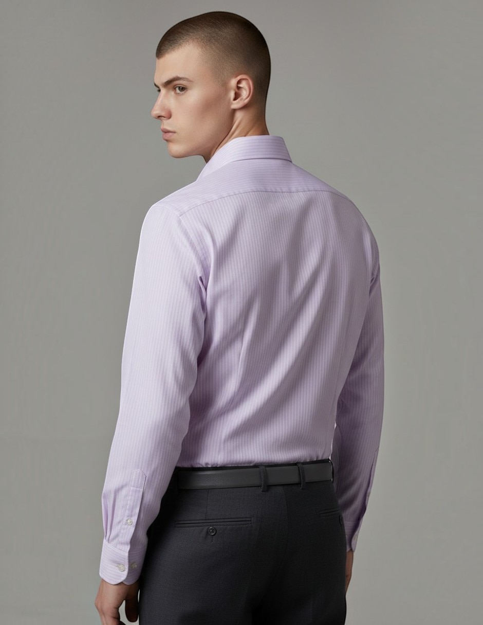 Camisa formal de algodón manga larga para hombre 3