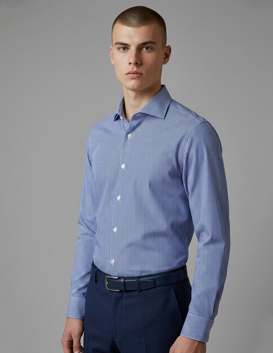 Camisa de vestir de algodón manga larga para hombre Camisa de vestir de algodón manga larga para hombre