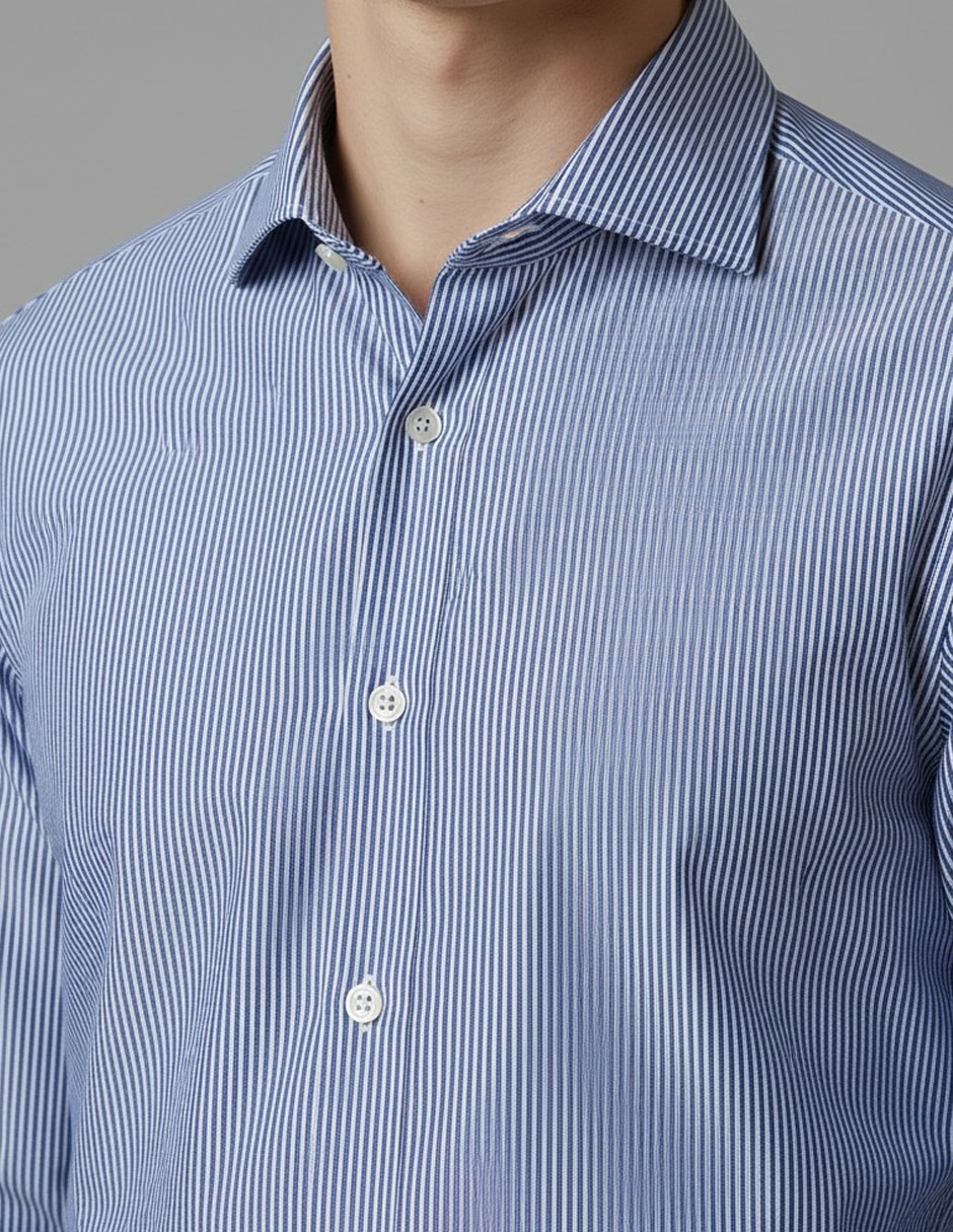 Camisa de vestir de algodón manga larga para hombre 3