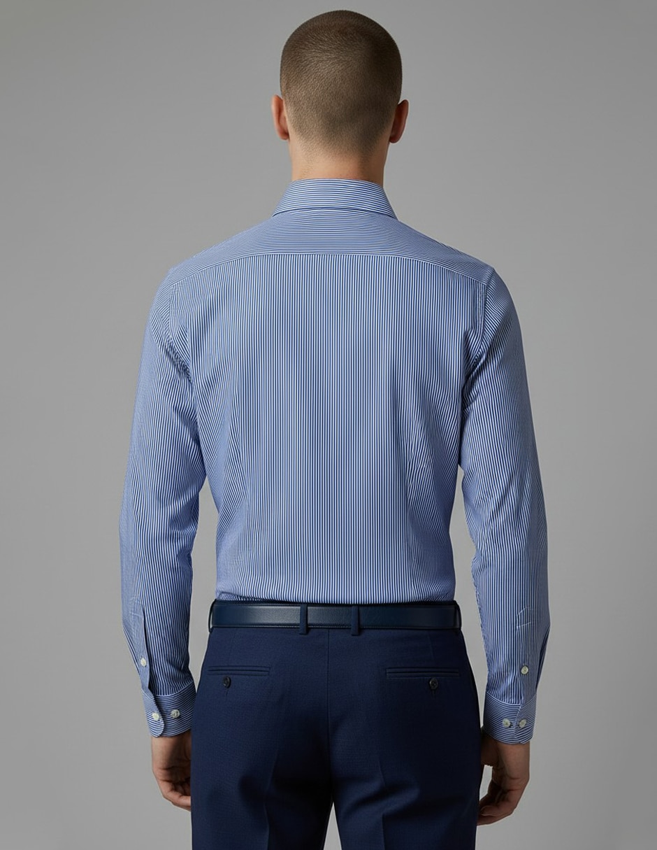 Camisa de vestir de algodón manga larga para hombre 4