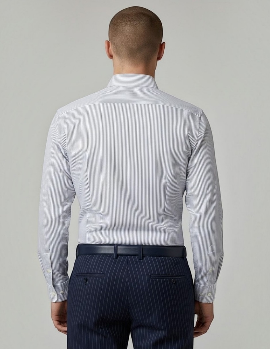 Camisa/Sobrecamisa Formal de (si aplica) Bambú y poliéster manga Larga para hombre 4