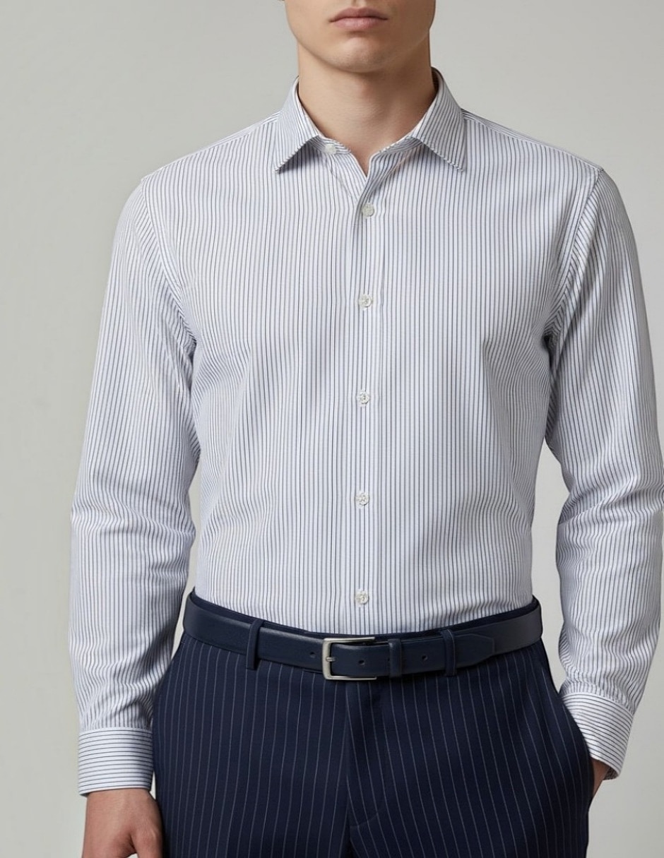 Camisa/Sobrecamisa Formal de (si aplica) Bambú y poliéster manga Larga para hombre 3