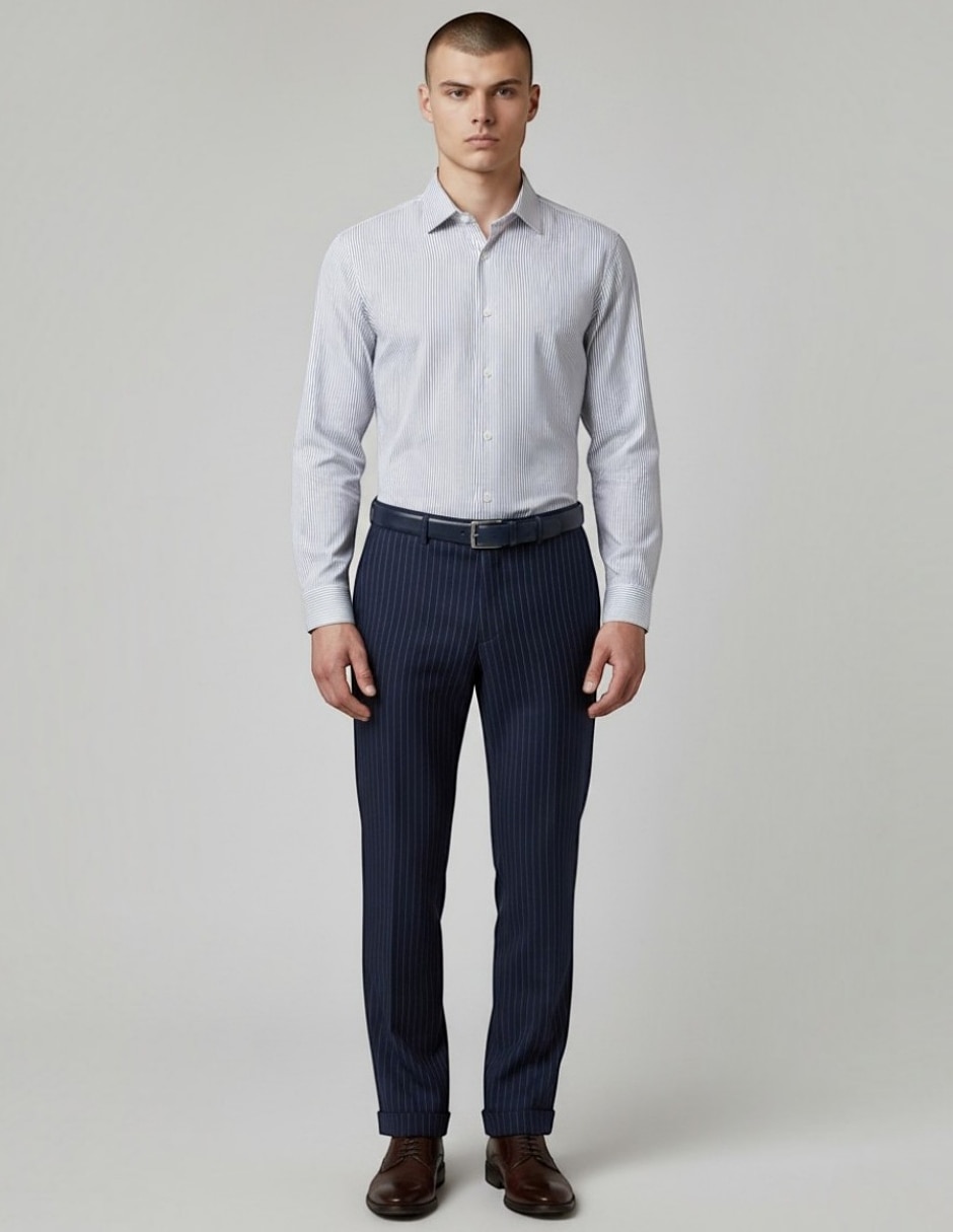 Camisa/Sobrecamisa Formal de (si aplica) Bambú y poliéster manga Larga para hombre 2