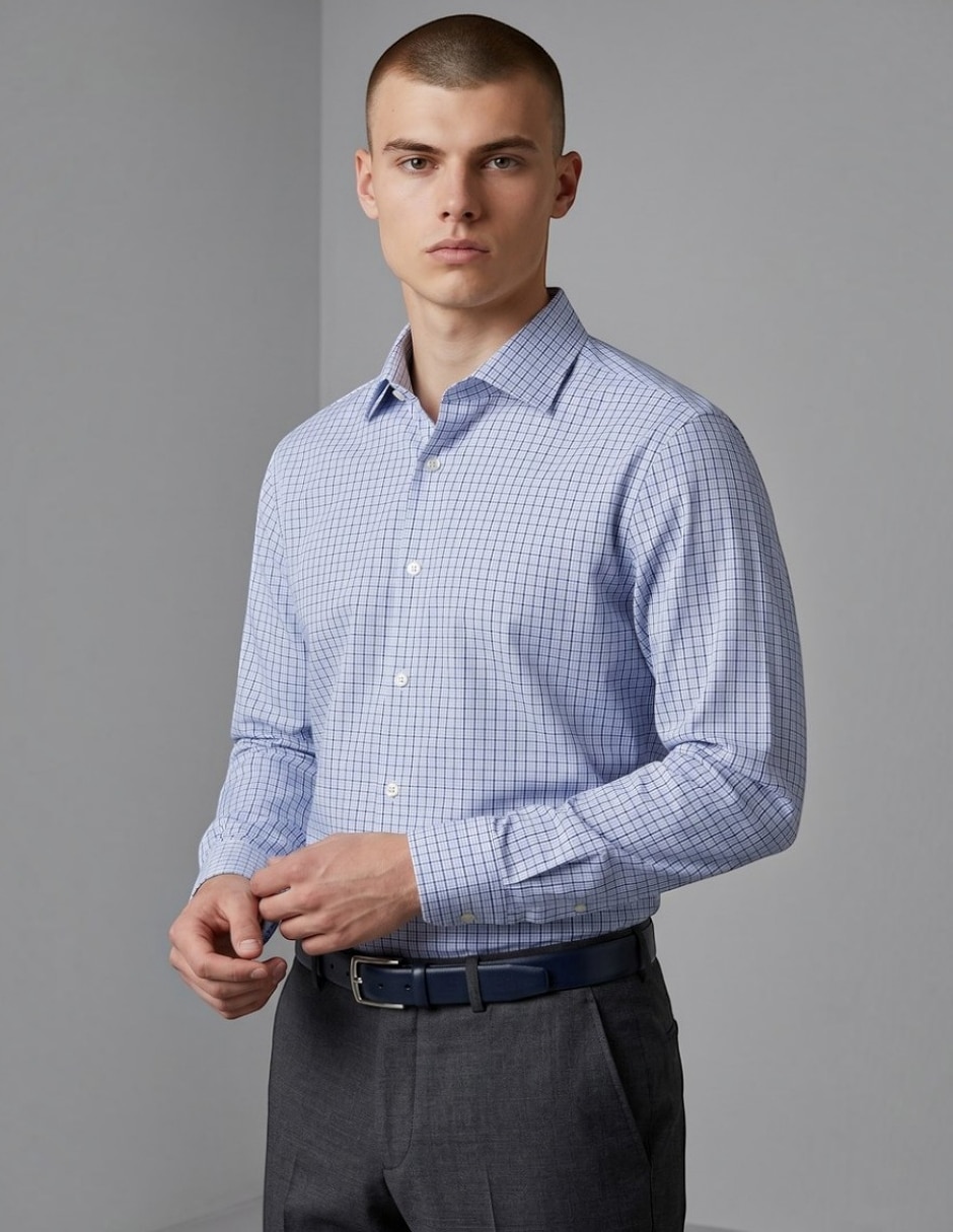Camisa/Sobrecamisa Formal de (si aplica) Bambú y poliéster manga Larga para hombre