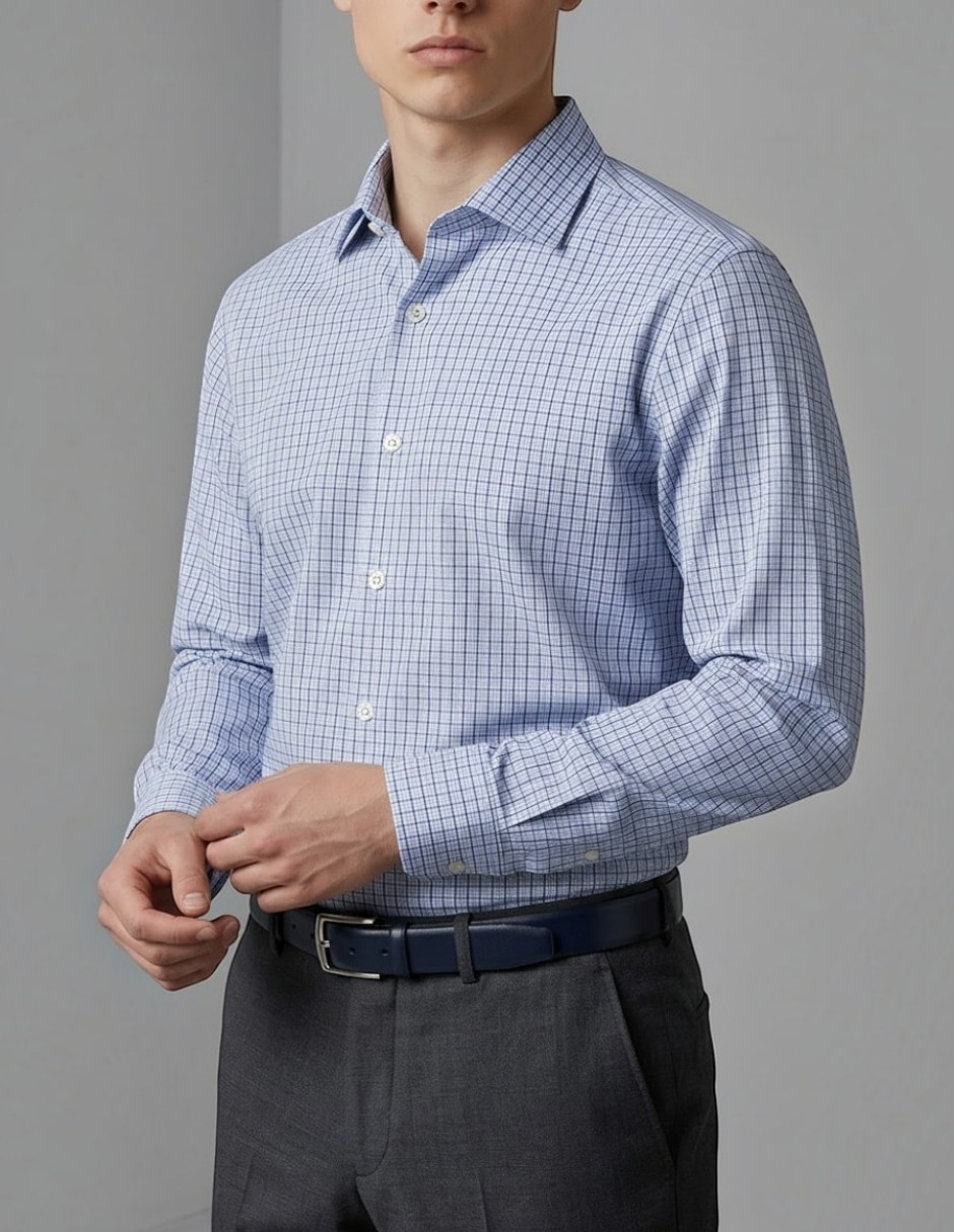 Camisa/Sobrecamisa Formal de (si aplica) Bambú y poliéster manga Larga para hombre 3