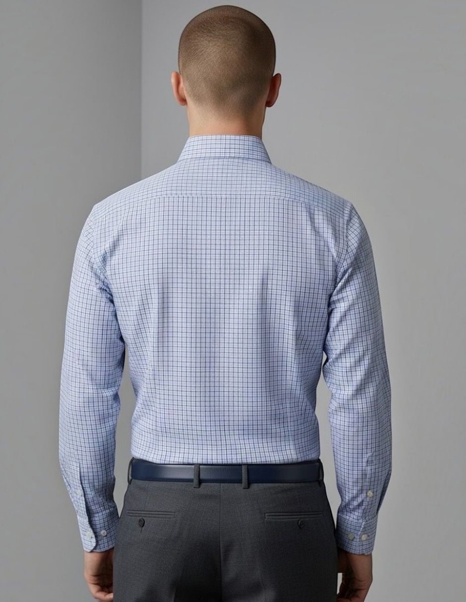 Camisa/Sobrecamisa Formal de (si aplica) Bambú y poliéster manga Larga para hombre 4
