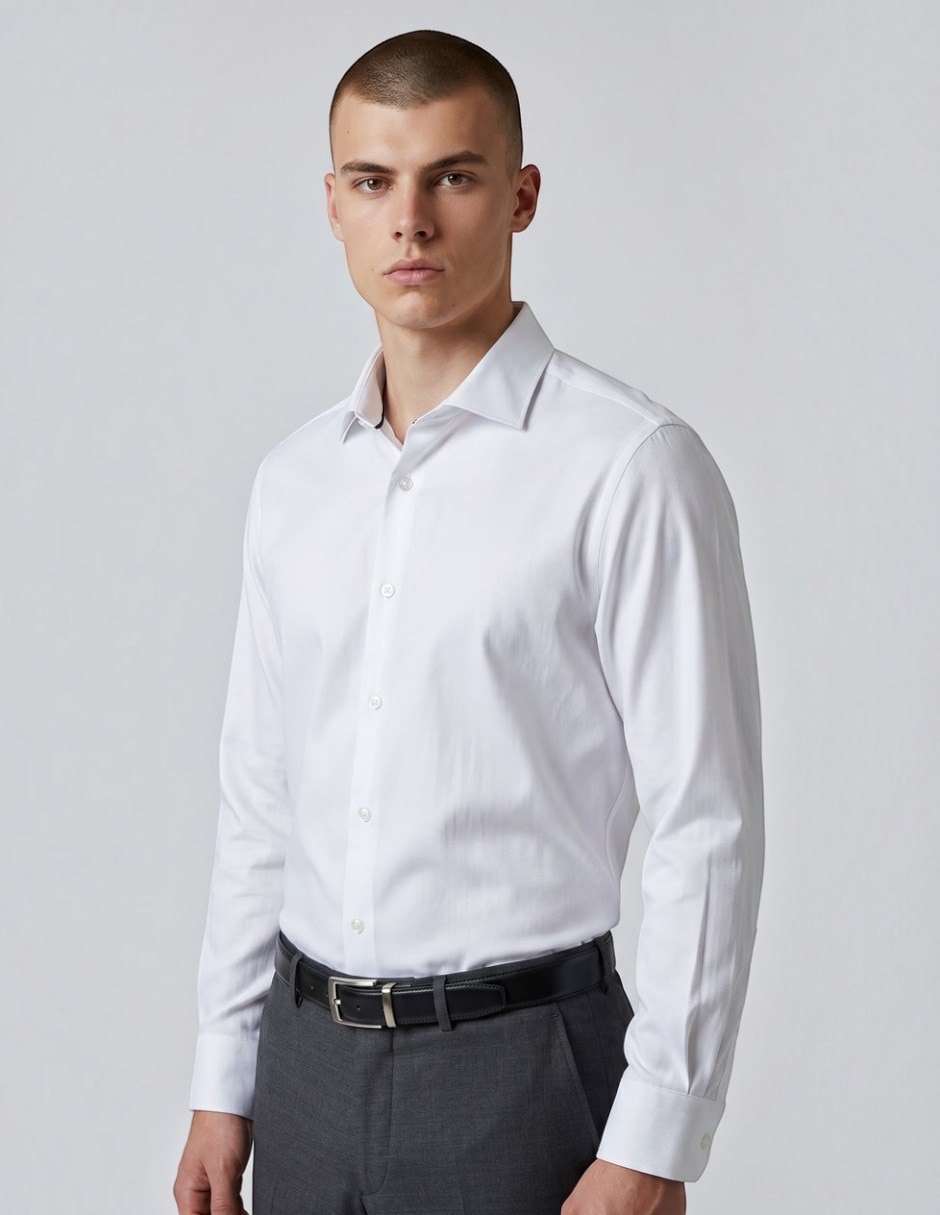 Camisa/Sobrecamisa Formal de (si aplica) Bambú y poliéster manga Larga para hombre