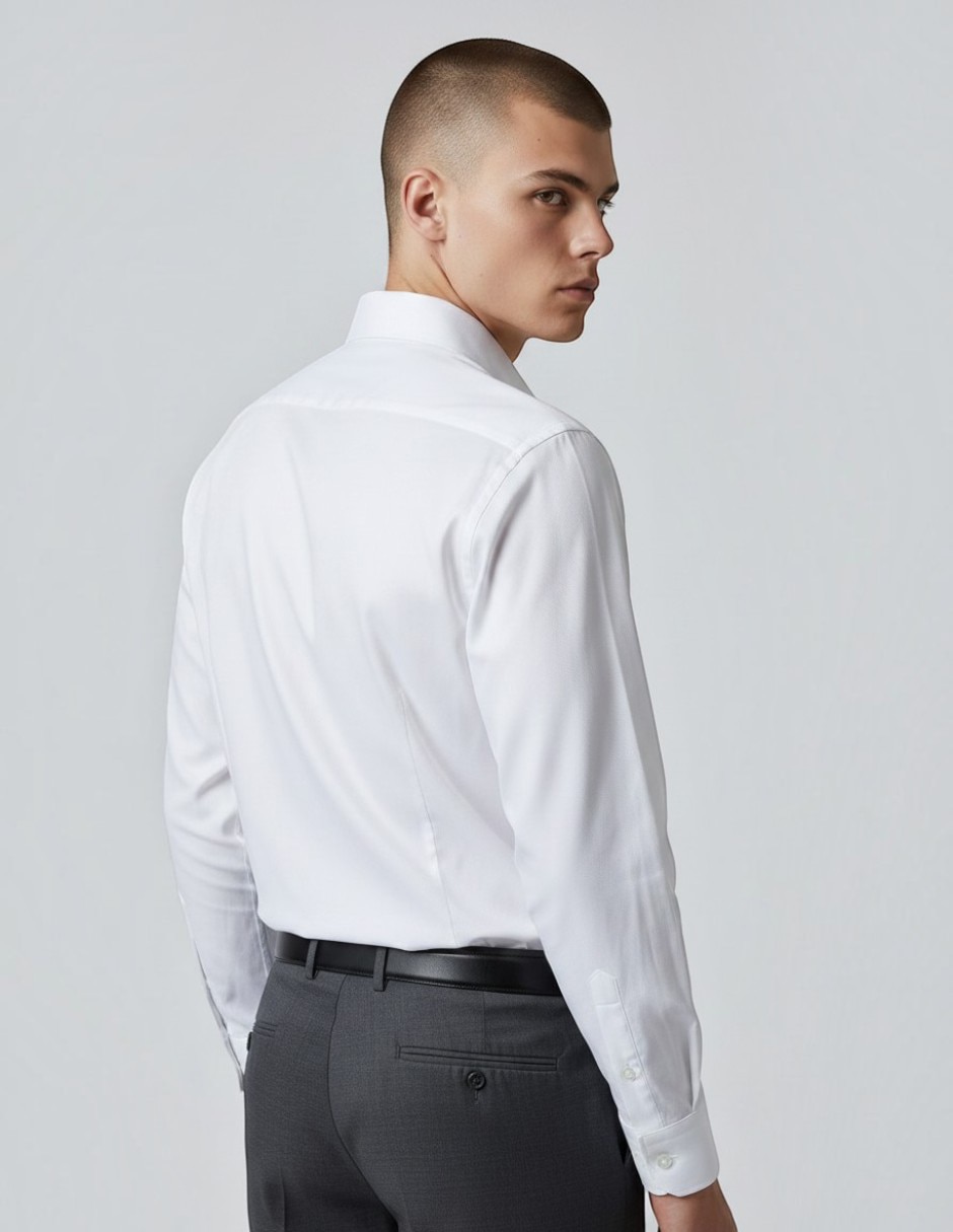 Camisa/Sobrecamisa Formal de (si aplica) Bambú y poliéster manga Larga para hombre 4
