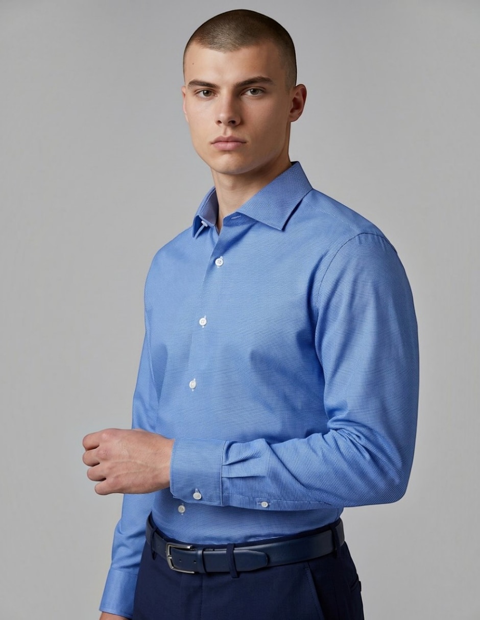 Camisa de bambú manga larga para hombre Camisa de bambú manga larga para hombre