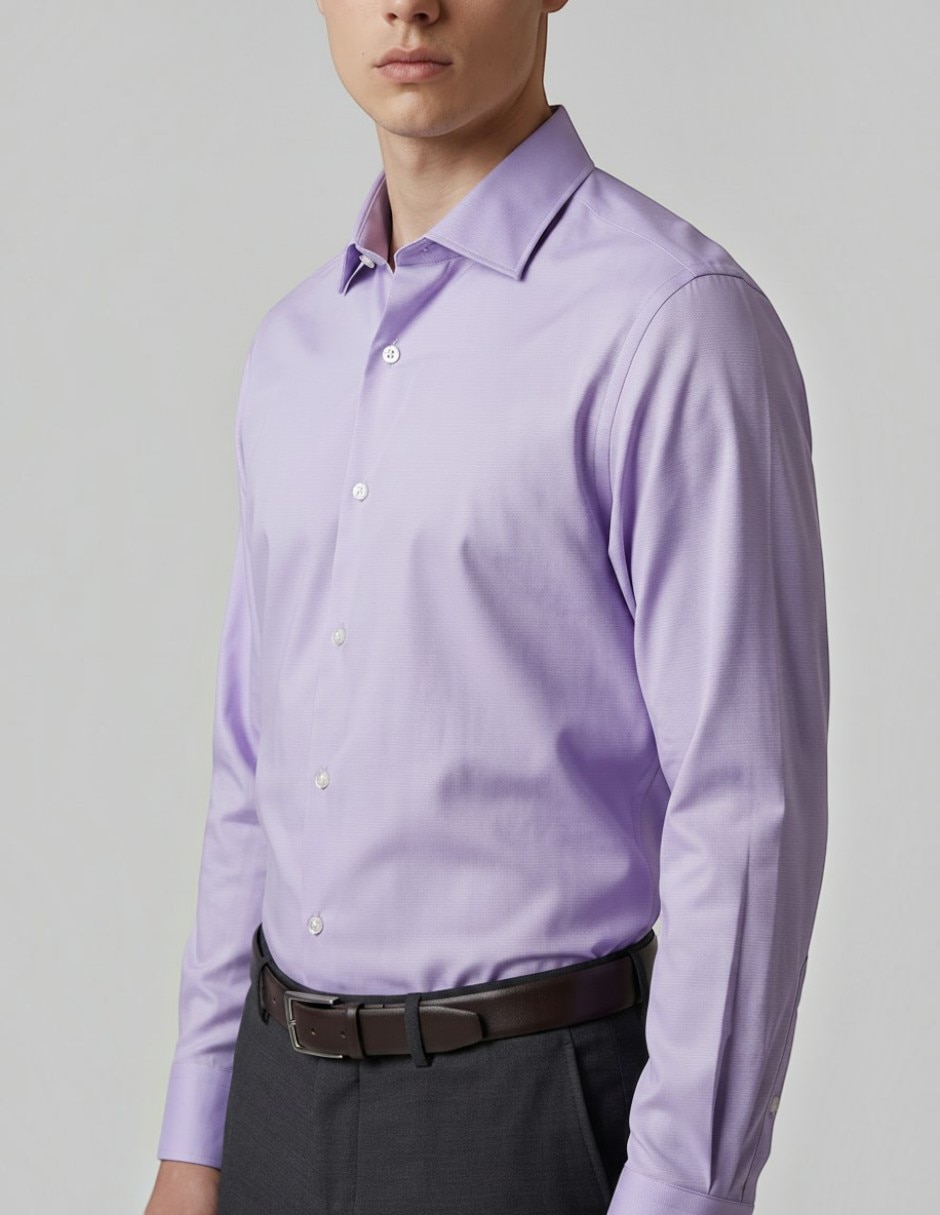 Camisa formal manga larga para hombre 3