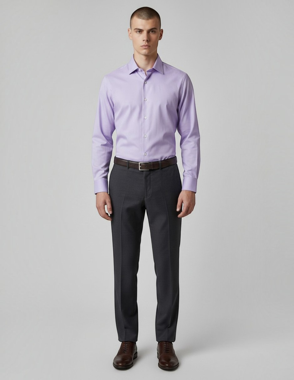 Camisa formal manga larga para hombre 4