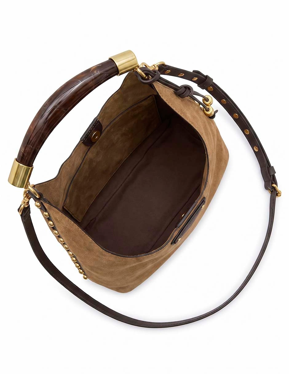 Bolsa hobo de piel para mujer